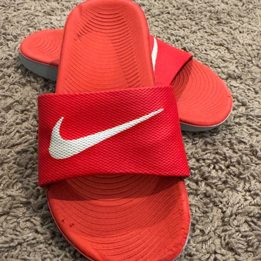 Nike Kids Bright Red Slide Sandals